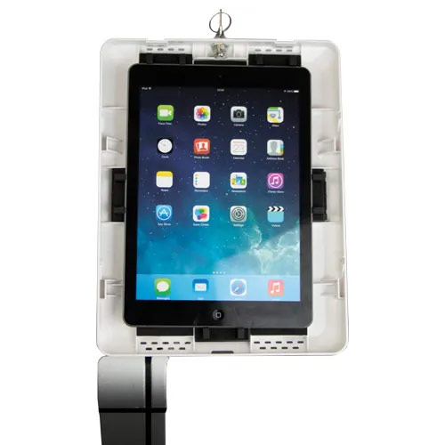 iPad stand open with tablet