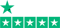 trust pilot 5 star logo white
