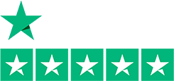 trust pilot 5 star logo white