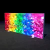 2250 x 1000mm Lightbox display featuring rainbow colours - left view