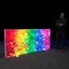 2250 x 1000mm Lightbox display featuring rainbow colours - right view