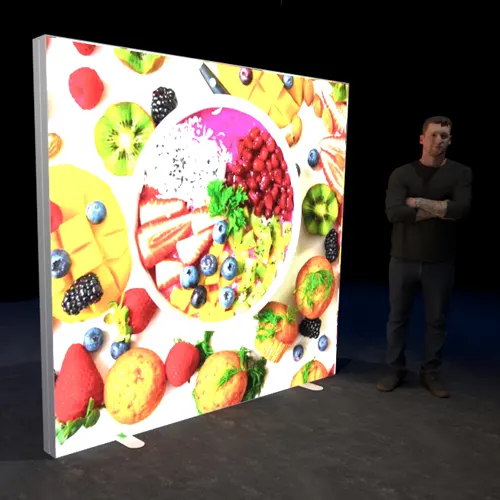 2250 x 2000mm Lightbox display featuring various fruits - right view