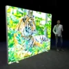 3000 x 2250mm Lightbox display featuring a tiger - right view