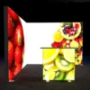 3 x 2m LED Lightbox Package 2 with 2 walls and LED lightbox counter - right view