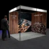 3x2m seamless shell scheme graphics with 2 walls - right view with people