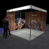 3x3m shell scheme graphics with 2 walls - full view with people