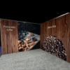 3x3m seamless shell scheme graphics with 2 walls - left view