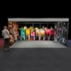 5x3m shell scheme graphics with 3 walls - front view with people