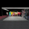 5x4m seamless shell scheme graphics with 2 walls - front view with people