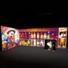 6 x 3m LED Lightbox Package 3 with 2 walls and LED lightbox counter - front view