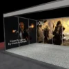 6x3m shell scheme graphics with 3 walls - left view